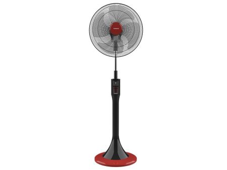 TORNADO Stand Fan 18 Inch 4 Blades Black x Red TSF-18MB Fashion