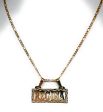 14k Solid Gold Custom BLOCK ELEGANT SQUARE Nameplate Pendant Necklace with Chain Options For Cheap