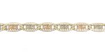 10k Solid Gold Tri-Color Valentina ID Brracelet 7.5 inch length 2.6mm Width (Free Engraving, Email us name!) Online now