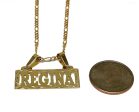 14k Solid Gold Custom BLOCK ELEGANT SQUARE Nameplate Pendant Necklace with Chain Options For Cheap