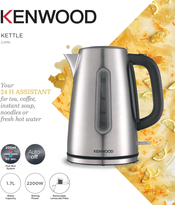 Kenwood Electric Kettle Metallic 1.7L 2200 Watts For Sale