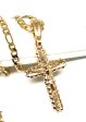 Gold Plated Classic Cross Jesus Crucifix 24  Chain Cruz Crucifijo 24  Online now