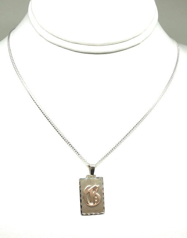 .925 Silver Custom Initial Pendant Necklace With Chain Options Fashion