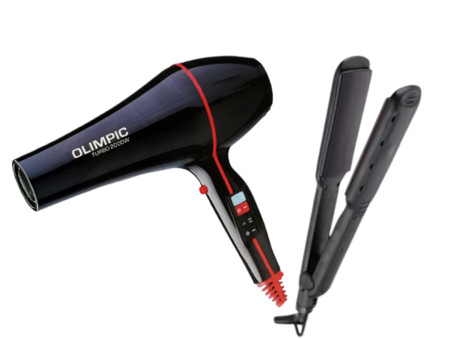 Olimpic Hair Dryer + Hair Straightener BUNDLE Fashion