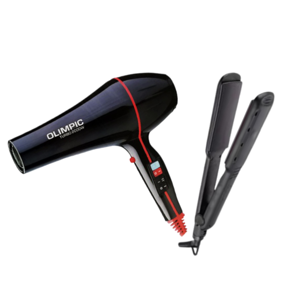 Olimpic Hair Dryer + Hair Straightener BUNDLE Fashion