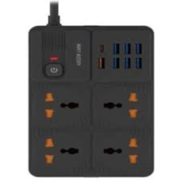 Green Lion UK Power Socket 7 USB-A Port & 1 PD Port - Black Online Hot Sale