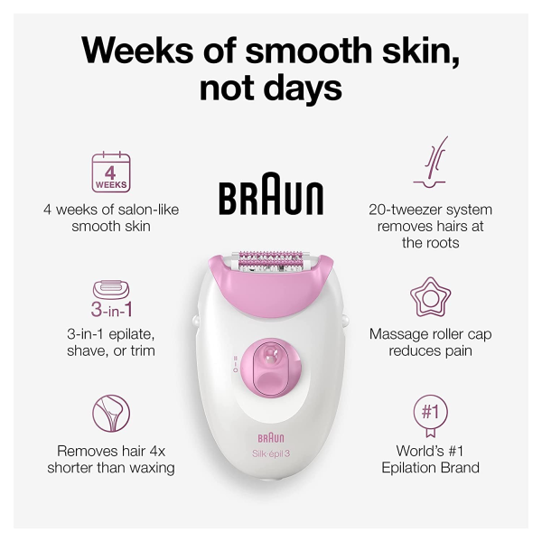 Braun Silk Epil Gdm Pink Feal Shave For Sale