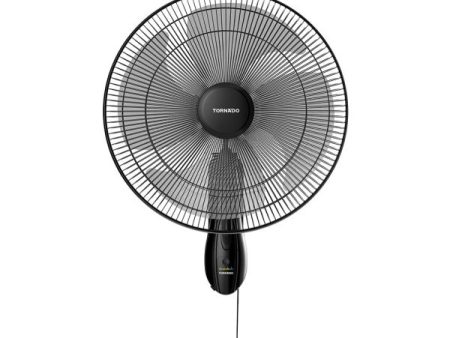 TORNADO Wall Fan 18 Inch 4 Blades Black TWF-18 For Sale