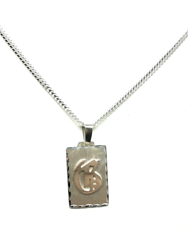 .925 Silver Custom Initial Pendant Necklace With Chain Options Fashion