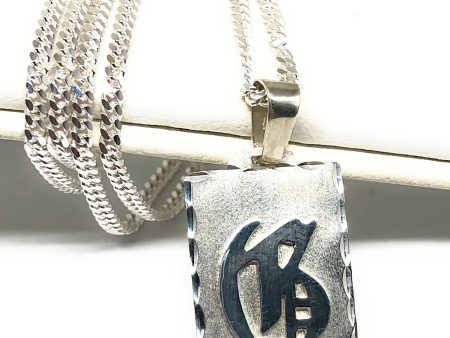 .925 Silver Custom Initial Pendant Necklace With Chain Options Fashion