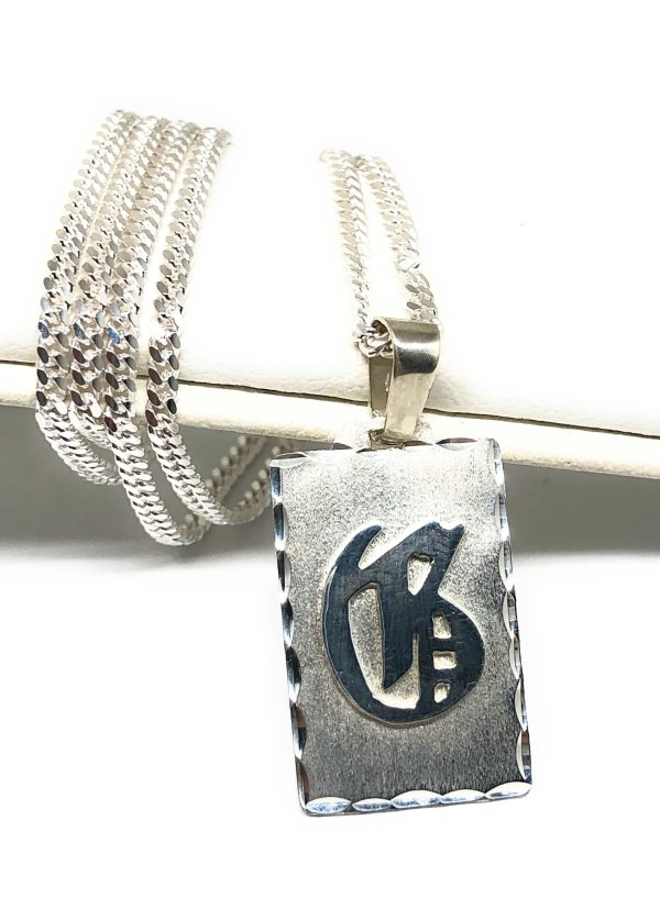 .925 Silver Custom Initial Pendant Necklace With Chain Options Fashion