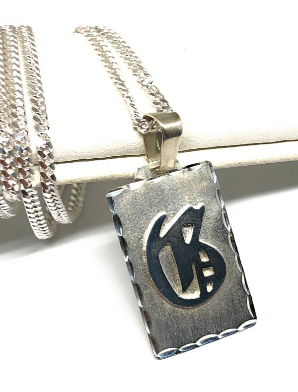 .925 Silver Custom Initial Pendant Necklace With Chain Options Fashion