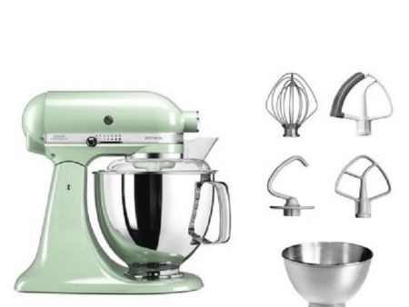 Kitchenaid Mixer Tilt-Head 4.8L Artisan Pistachio + 3 L Bowl + Flex Edge Beater For Discount