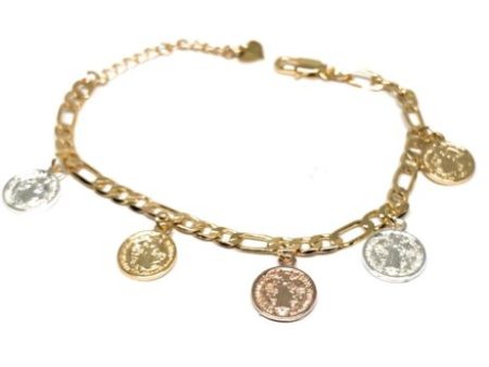 San Benito Pulsera Saint Benedict Bracelet Oro laminado 7.5  Tres Colores For Discount