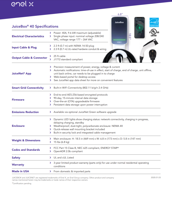 JuiceBox 40 Residential | Level 2 EV Charger Supply