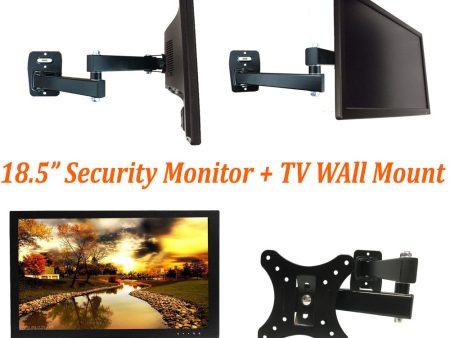 [Package] 1080P 18.5  Security Monitor 2D LED monitor HDMI VGA BNC inputs & BNC output + Wall Mount Online now