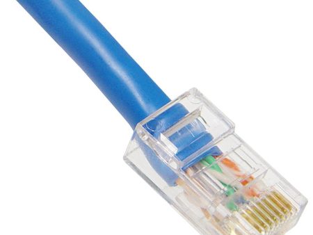 CAT5e Network Ethernet Patch Cord Bootless, RJ45, Stranded, 350 MHz, UTP, Pure Bare Copper Wire, 24 AWG, Ethernet Patch Cable, Blue Online Hot Sale