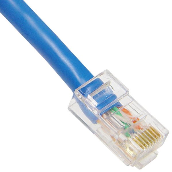 CAT5e Network Ethernet Patch Cord Bootless, RJ45, Stranded, 350 MHz, UTP, Pure Bare Copper Wire, 24 AWG, Ethernet Patch Cable, Blue Online Hot Sale