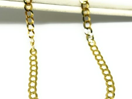 10k Solid Gold Cuban Link Brracelet 8 inch 3.2mm (FULL SOLID STYLE) Hot on Sale