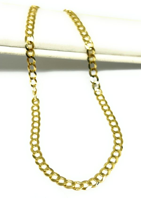 10k Solid Gold Cuban Link Brracelet 8 inch 3.2mm (FULL SOLID STYLE) Hot on Sale