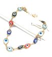 Gold Plated Evil Eye Ankle Bracelet 8-11” Online Sale