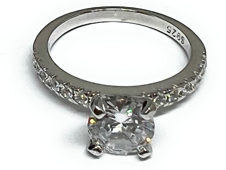 .925 Silver 1 Carat CZ Ring (FCS 40) Online now