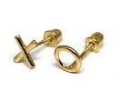 10k Solid Gold  X   O  HUGS & KISSES MINI DAINTY Stud Earrings (FCE 19) For Cheap