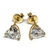 10k Solid Gold Cubic Zirconia Heart Stud Earrings (FCE 16) Cheap