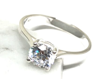 .925 Silver 1 2 Karat Brilliant Cubic Zirconia Ring Online now