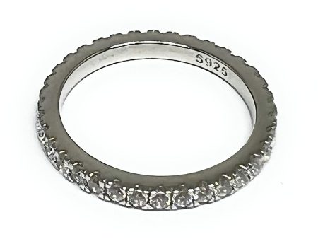 .925 Silver Classic Band CZ Ring (FCS 37) Online Hot Sale