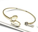 Gold Plated Butterfly CZ Adjustable Bangle Bracelet Online Hot Sale