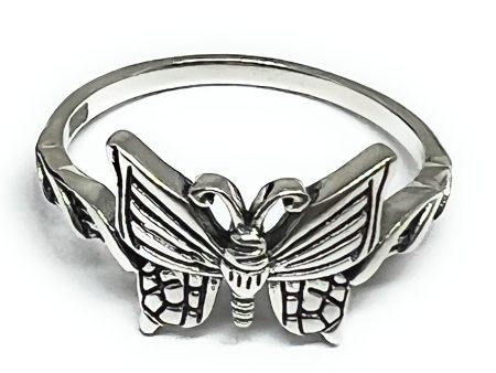 .925 Silver Classic Butterfly Ring (FCS 01) For Cheap