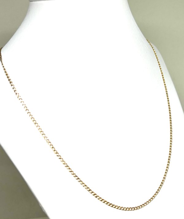 10k Solid Gold Cuban Link Diamond Cut (White Gold) Chain 16-24 inches 2mm (Semi-Hollow Style) Cheap