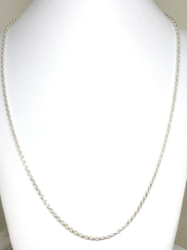 .925 Silver Rope Chain 20,24 inch 2.2mm Width Online Hot Sale