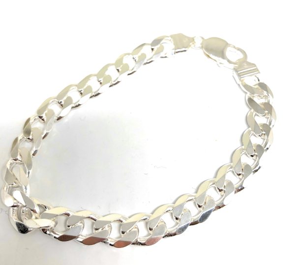 .925 Silver Cuban Link 8-9 inch 9mm width Braccelet For Sale