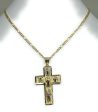 10k Solid Gold 2-Tone 5 Way Pendant Necklace Virrgin Mary, Sann Bennito, St. Michael, Saan Judas, Nino Dios Online now