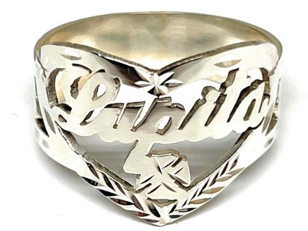 .925 Silver CUSTOMIZED Heart Name Ring Online