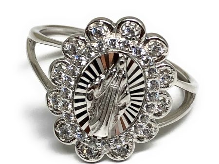 .925 Silver Viirgin Mary Virrgen Guadalupe Cubic Zirconia Ring Online