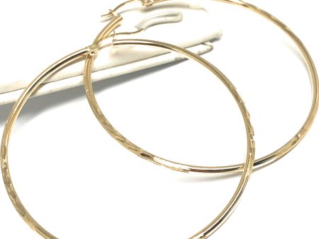 10k Solid Gold Classic Hoop Earrings Online Hot Sale