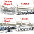 .925 Silver Custom Nameplate Pendant Necklace with Chain Options Sale