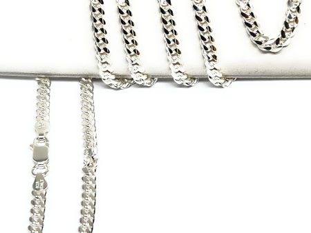 .925 Silver Miami Cuban Link Chain 18-24 inch 4.2mm Width For Cheap