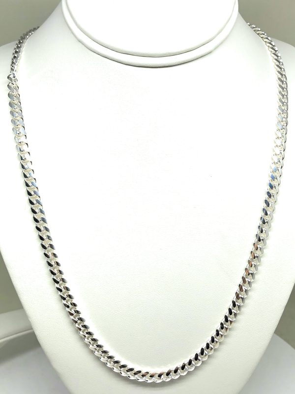 .925 Silver Classic Miami Cuban Link Chain 24,26,30 inch 6.3mm Discount