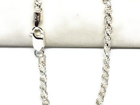 .925 Silver ROPE 7-9 inch 3.3mm Width Braccelet For Discount