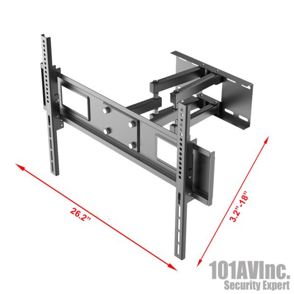 [WM-3065] Full Motion Dual Arm LCD LED TV Wall Mount 23  ~ 65  Tilt Swivel Up to 88 lbs Online