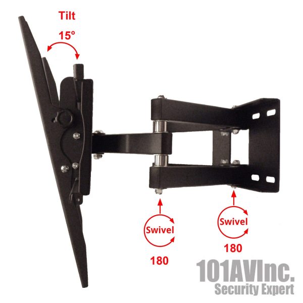 [WM-3065] Full Motion Dual Arm LCD LED TV Wall Mount 23  ~ 65  Tilt Swivel Up to 88 lbs Online