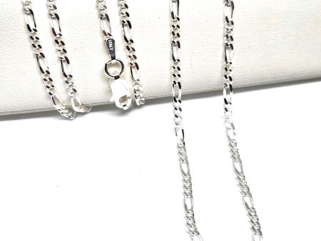 .925 Silver Figaro Chain 18-24 inch 2.2mm Supply