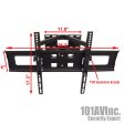 [WM-3065] Full Motion Dual Arm LCD LED TV Wall Mount 23  ~ 65  Tilt Swivel Up to 88 lbs Online