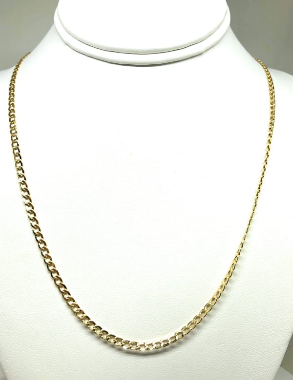 10k Solid Gold Cuban Link Chain 22-24 inches 3.6mm Hot on Sale