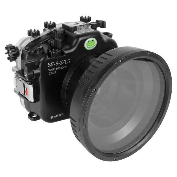 Fujifilm X-T5 40M 130FT Underwater camera housing with glass 6  Flat Port. XF 18-55mm XC 16-50mm on Sale