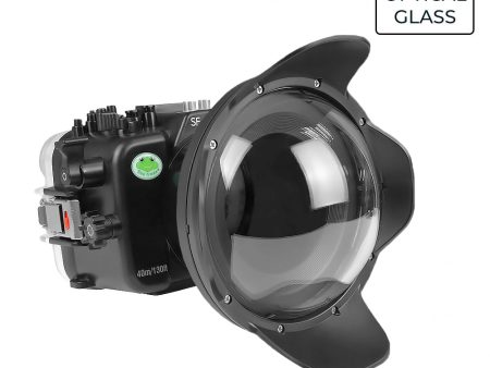 Sony FX3 40M 130FT Underwater camera housing  with 6  Optical Glass Dome port V.10 for FE12-24mm F4 (Zoom rings for FE12-24 F4 and FE16-35 F4 included). For Discount